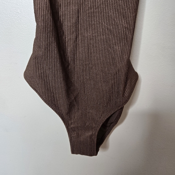 Aerie Brown One Piece Swim Cheeky XS - Picture 3 of 8